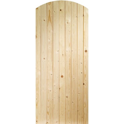 Ledged & Braced Arched Top External Pine Gate - XL Joinery
