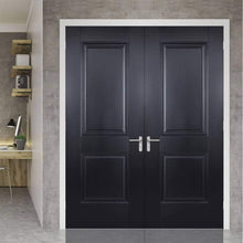 Load image into Gallery viewer, Arnhem Black Primed 2 Panel Interior Door - All Sizes - LPD Doors Doors
