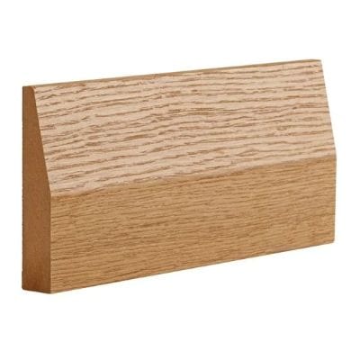 Oak Prefinished Half Splayed Architrave - 90mm x 16mm - Deanta