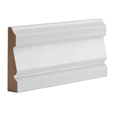 White Primed Ulysses Architrave - 90mm x 18mm - Deanta