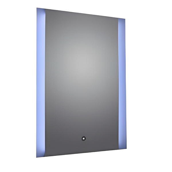 Ashbourne Rectangular Mirror w/ Frosted LED Side Lights - All Sizes - Aqua