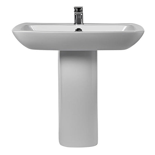 Bella 570mm Basin & Pedestal - 1 Tap Hole - Aqua