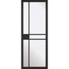 LPD Greenwich Black Primed 5 Glazed Clear Light Panels Interior Door