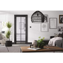 Load image into Gallery viewer, Liberty Black Primed 4 Glazed Clear Light Panels Interior Door - All Sizes - LPD Doors Doors
