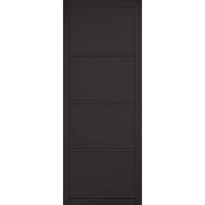 Soho Black Primed Panelled Interior Door - All Sizes - LPD Doors Doors