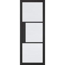 Load image into Gallery viewer, Tribeca Black Primed 3 Glazed Reeded Light Panels Interior Door - All Sizes - LPD Doors Doors
