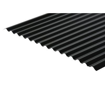 Cladco Corrugated 13/3 Profile Polyester Paint Coated 0.7mm Metal Roof Sheet Black - All Sizes - Cladco