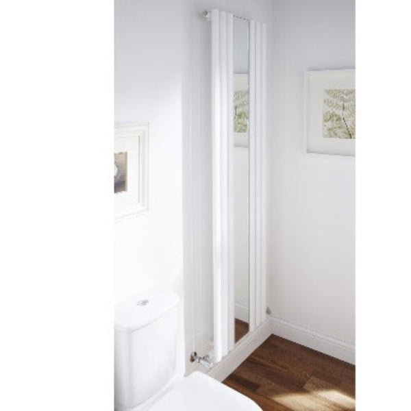 Bordeaux Vertical Wall-Mounted White Radiator - 1800 x 500mm - Aqua