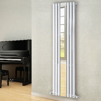 Bordeaux Vertical Wall-Mounted White Radiator - 1800 x 500mm - Aqua