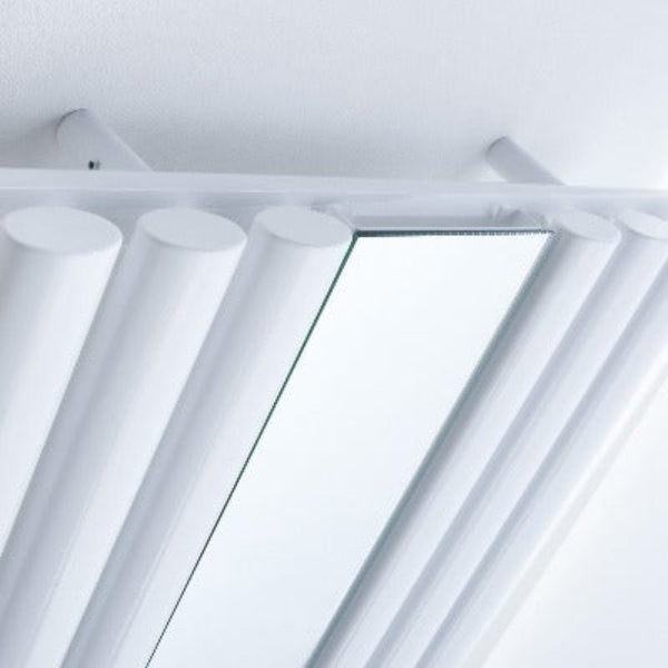 Bordeaux Vertical Wall-Mounted White Radiator - 1800 x 500mm - Aqua