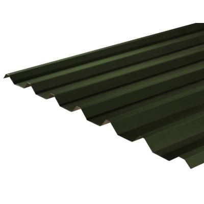 Cladco 34/1000 Box Profile PVC Plastisol Coated 0.7mm Metal Roof Sheet (Juniper Green) - All Sizes