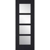 LPD Vancouver Pre-Finished 4 Glazed Clear Light Panels Interior Door