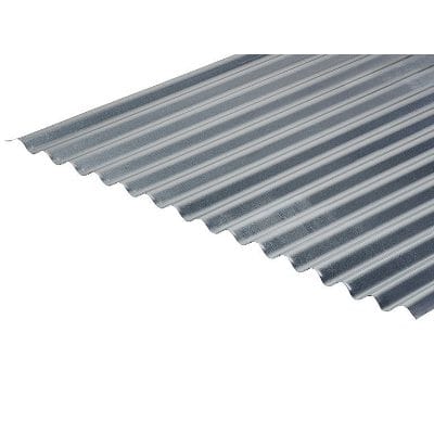 Cladco Corrugated 13/3 Profile Plain Galvanised Finish 0.7mm Metal Roof Sheet - All Sizes - Cladco