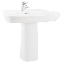 Load image into Gallery viewer, Cubix 600mm Basin &amp; Pedestal - 1 Tap Hole with Chrome Overflow - Aqua
