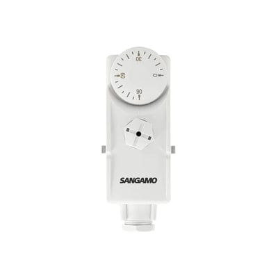 Sangamo Cylinder Thermostat - White - E S P Ltd