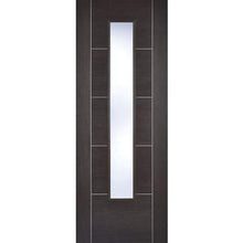 Load image into Gallery viewer, Vancouver Dark Grey Laminated 1 Glazed Clear Light Panel Interior Door - All Sizes - LPD Doors Doors
