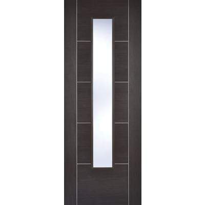Vancouver Dark Grey Laminated 1 Glazed Clear Light Panel Interior Door - All Sizes - LPD Doors Doors