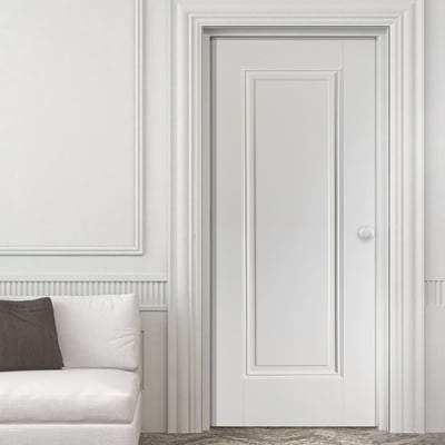 Eindhoven White Primed 1 Panel Interior Door - All Sizes - LPD Doors Doors