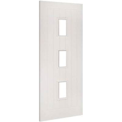 Ely White Primed Glazed (3 Light) Internal Door - All Sizes - Deanta
