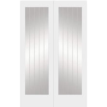 Load image into Gallery viewer, Suffolk 1 Light Internal White Primed Rebated Door Pair with Clear Glass - XL Joinery
