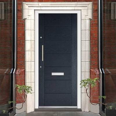 Modica Grey GRP Pre-Finished External Door - All Sizes - LPD Doors Doors