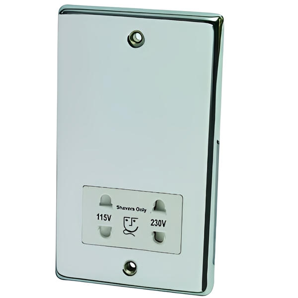 Shaver Socket - All Finishes - Aqua