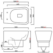 Load image into Gallery viewer, Cubix Wall Hung Toilet (suitable for cistern &amp; frame packs) - Aqua

