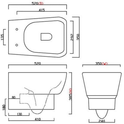Cubix Wall Hung Cloakroom Suite - Aqua