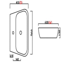 Load image into Gallery viewer, Cubix 600mm Basin - 1 Tap Hole with Chrome Overflow - Aqua
