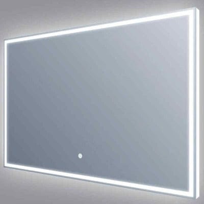 Luxe Rectangular LED Mirror with Demister Pad & On/Off Touch Sensor - Aqua