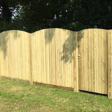 Load image into Gallery viewer, Convex Top Featherboard Fence Panel - All Sizes - Jacksons Fencing
