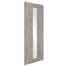 Load image into Gallery viewer, White Grey Forli Internal Laminate Clear Glass Door - XL Joinery
