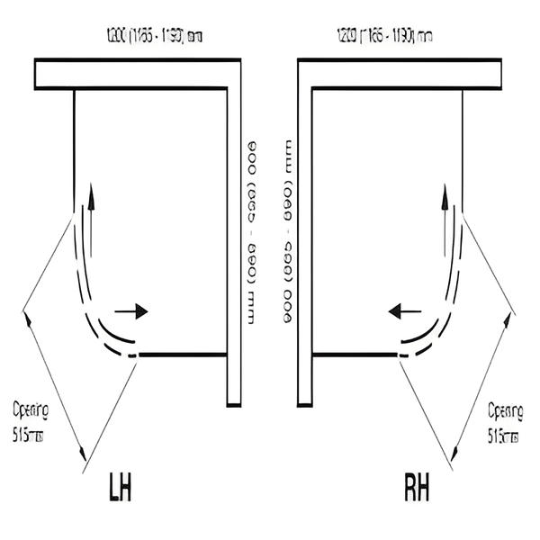 Identiti 2 Door Shower Quadrant - April