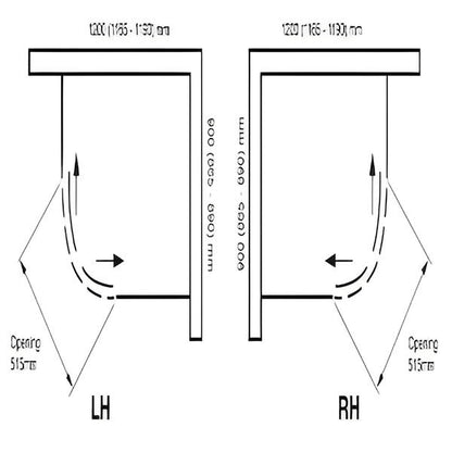 Identiti 2 Door Shower Quadrant - April