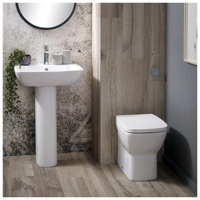 Piccolo Back to Wall Cloakroom Suite - Aqua