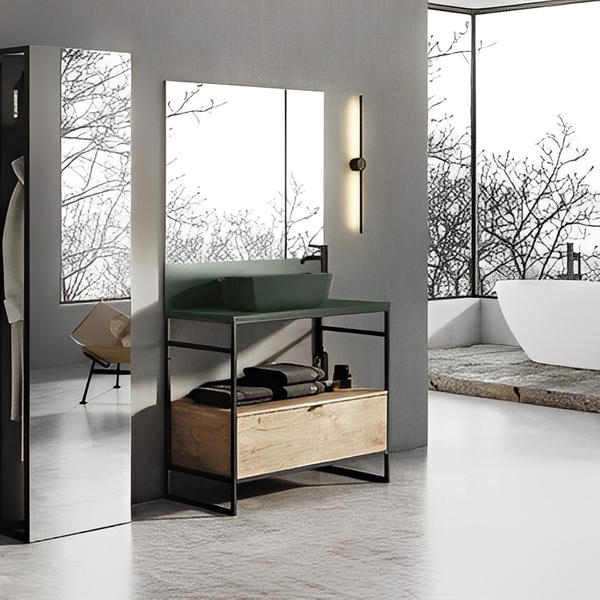 Aqua Indus Freestanding Vanity Frame with 1 Drawer Incl Worktop and ...