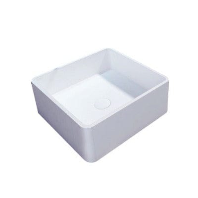 Galvano Square Solid Surface Basin -   380 x 380 x 130mm - Aqua