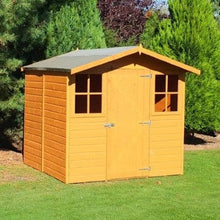 Load image into Gallery viewer, Shiplap 7ft x 7ft Single Door Apex Casita Shed w/ Windows - Shire
