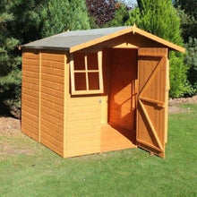 Load image into Gallery viewer, Shiplap 7ft x 7ft Single Door Apex Casita Shed w/ Windows - Shire
