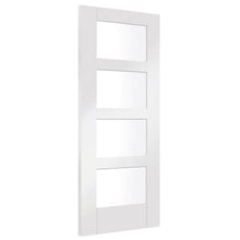 Load image into Gallery viewer, Shaker 4 Light Internal White Primed Fire Door with Clear Glass - XL Joinery
