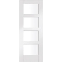 Load image into Gallery viewer, Shaker 4 Light Internal White Primed Fire Door with Clear Glass - XL Joinery
