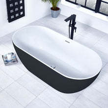 Load image into Gallery viewer, Summit Graphite Black Luxury Freestanding Double Ended Bath - 1680mm x 800mm - Aqua
