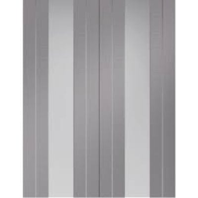 Forli Light Grey Pre-Finished Internal Door Pair (Clear Glass) - XL Joinery