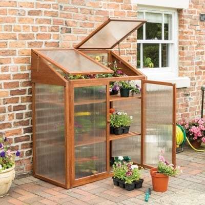 Hardwood Mini Greenhouse - Rowlinson Outdoor & Garden