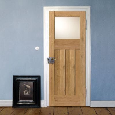 Rustic Oak 1930's Shaker Prefinished Obscure Glazed Internal Door - 1981mm x 762mm - JB Kind