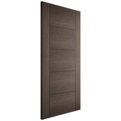 Vancouver Chocolate Grey Pre-Finished 5 Panel Interior Fire Door FD30 - All Sizes - LPD Doors Doors