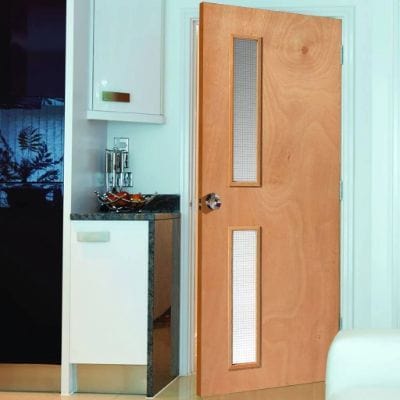 Paint Grade Pyroshield Un-Finished Glazed Internal Fire Door FD30 - All Sizes - JB Kind