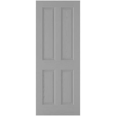 Moulded Textured Grey Pre-Finished 4 Panel Interior Door - All Sizes - LPD Doors Doors