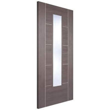 Load image into Gallery viewer, Vancouver Medium Grey Laminated 1 Glazed Clear Light Panel Interior Door - All Sizes - LPD Doors Doors
