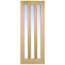 Load image into Gallery viewer, LPD Oak Utah 3 Frosted Light Panel Un-Finished Internal Door - All Sizes - LPD Doors Doors
